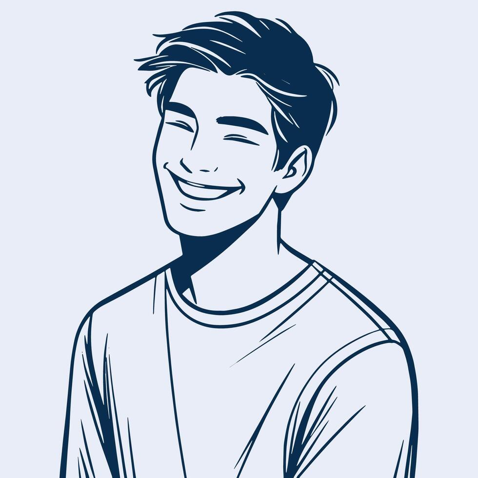 successful person expressing happiness single line minimalist drawing cool human outline design fun and trust inspired art hand drawn male figure free vector